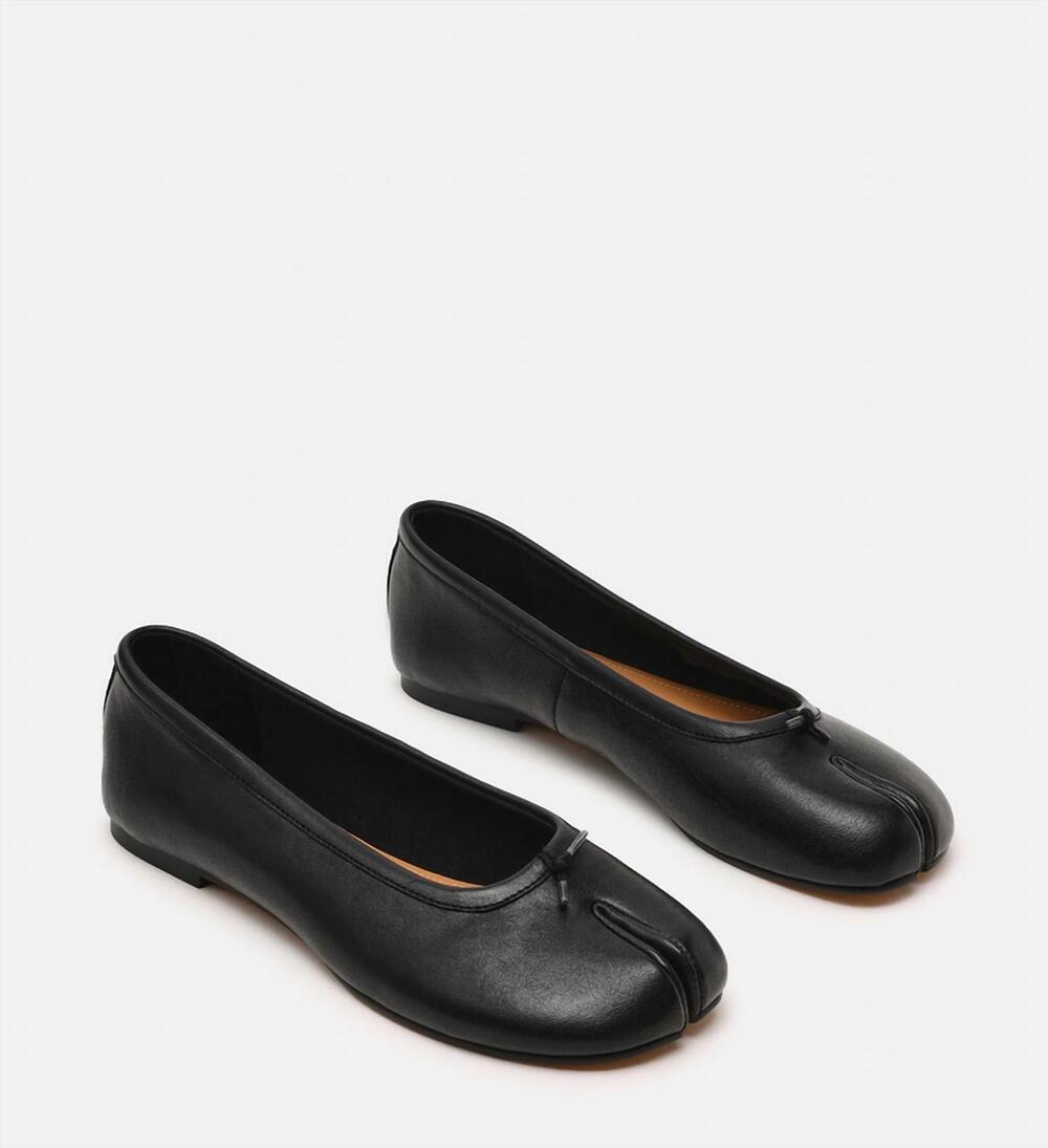NEW STEVE MADDEN women's calico ballet flat in black leat